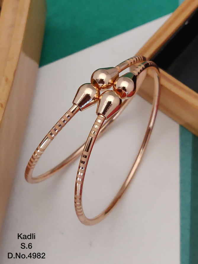 Accessories Brass 	Rose Gold Designer Kadli
